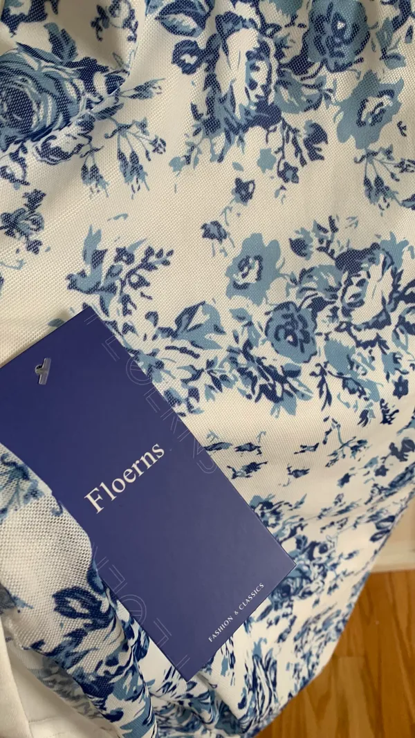 Flower dress Blue Size XS - Image 3