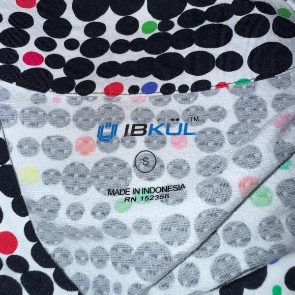 IBKUL Long Sleeve Dress Women Small Multi Color Polka Dot Excellent UPF Cooling - Image 4