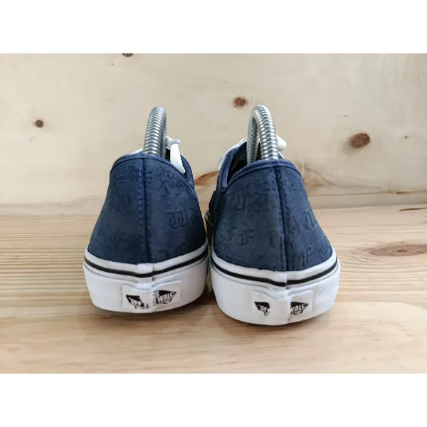 Vans Authentic Off The Wall Navy Blue Embossed Skate Shoes Men's 8.5 Women's 10 - Image 5