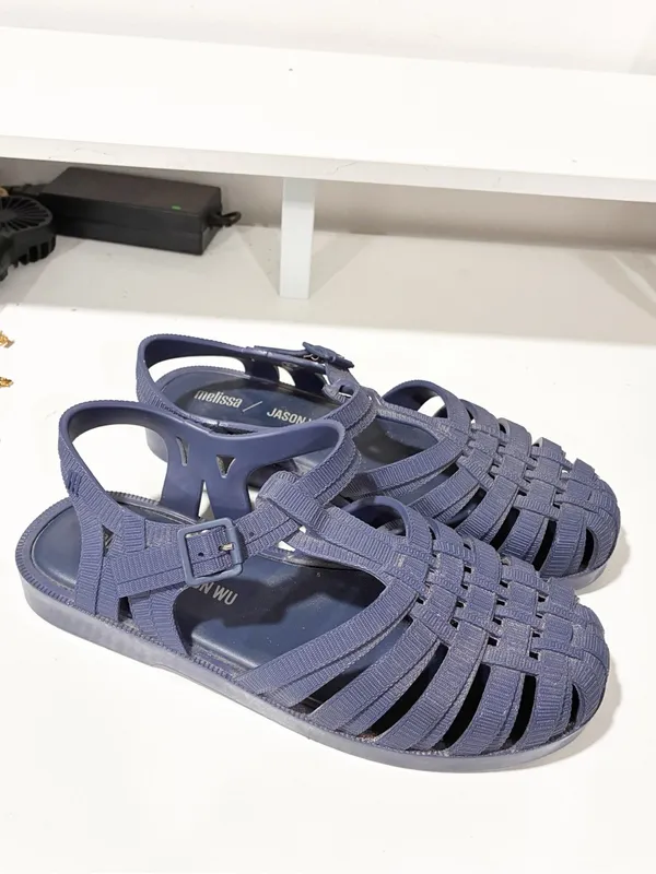 MELISSA Possession Fisherman Jelly Sandals Blue Size 6 - Image 3