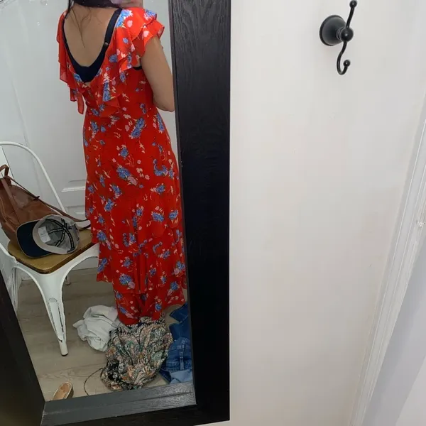 WAYF Chelsea tiered red ruffle maxi dress - Image 9