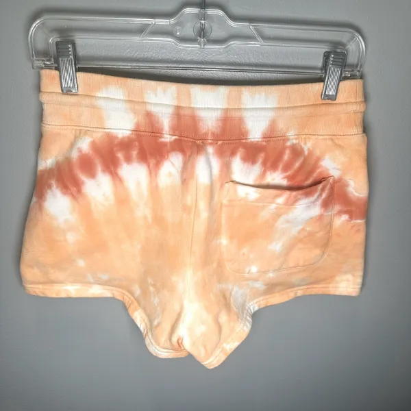 Aritzia TNA Women's Orange Tie Dye Sweat Shorts Size Small‎ - Image 2