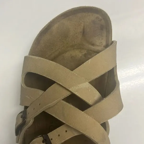 Birkenstock Size 39 Tan Calais Cork Footbed Sandal (Left foot only) Unisex - Image 5