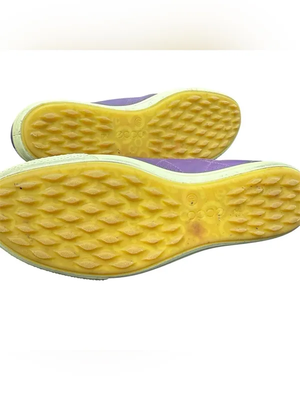 ECCO Spikeless Golf Shoe Size 40 Imperial Purple LSU Colors - Image 4