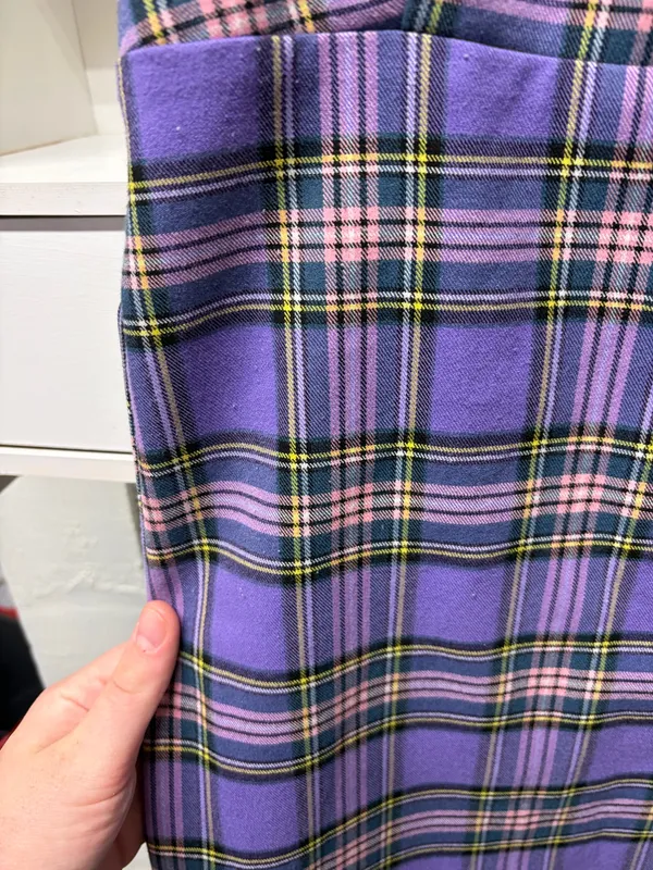Brandy Melville Dress Mini Plaid Purple - Image 7