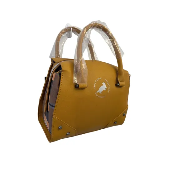 Harry Potter Hufflepuff Hogwarts Bucket Handbag Yellow/ Plaid. NWT - Image 7