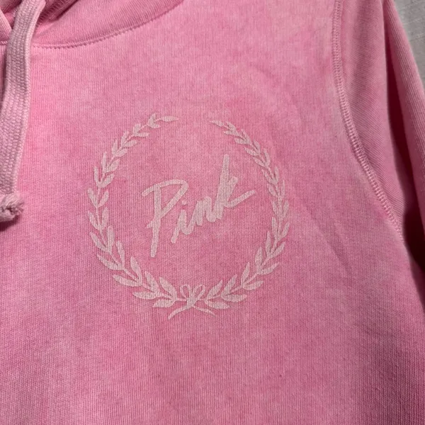 PINK Victoria's Secret Washed Pink Hoodie with Kangaroo Pocket - Image 3