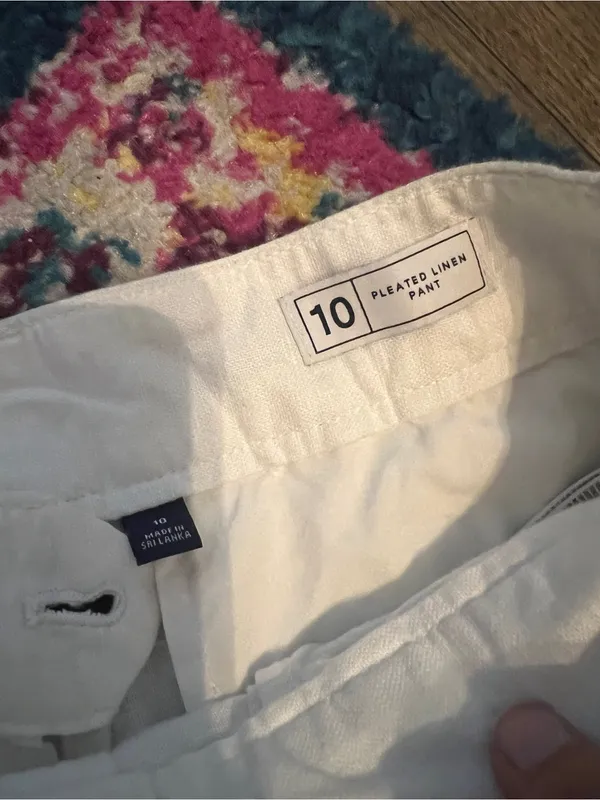 Gap size 10 pleated linen pant - Image 7