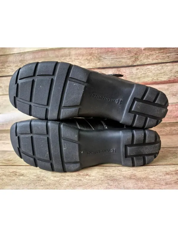 Naturalizer Black Leather Mary Jane Size 7.5M Adjustable Strap Comfort Shoes - Image 9