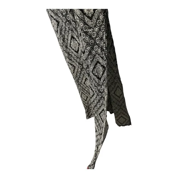 AQUA Black/White‎ Printed Maxi Dress, Large - Image 5