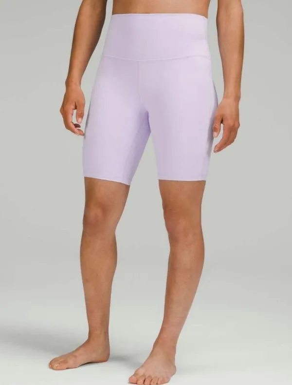 Lululemon Align High Rise 8” inseam shorts in Pastel Blue- Like New - Image 2