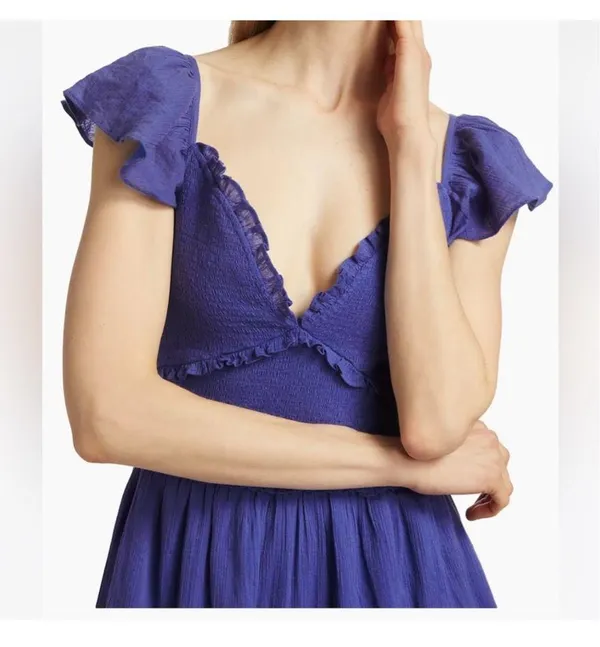 LoveShackFancy Ivella Smocked Cotton Minidress - Image 6