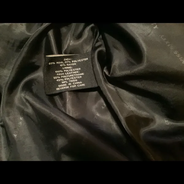 Miss sixty black wool jacket coat medium button down belted mid length - Image 4