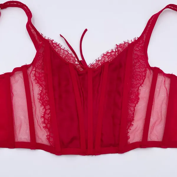 Victoria's Secret Dream Angels Unlined Lace Up Corset Size Small DD Fairycore - Image 6