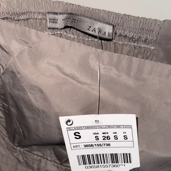 NWT Zara Strapless Brown/Gray Ruching Dress - Image 2