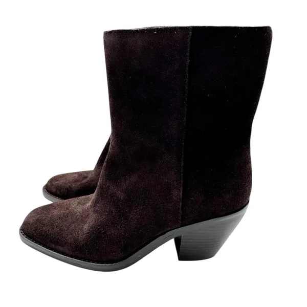 NWOB Madewell The Idris Side Zip Ankle Boot Coffee Bean Suede Leather Size 8 - Image 3