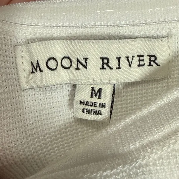 Moon River Strapless Midi Dress Womens Medium Black White Excellent Pleated - Image 4