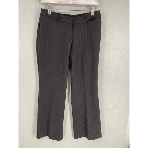 Worthington Womens Dress Pants Gray Pinstripe Curvy Fit Petite 4P - Image 2