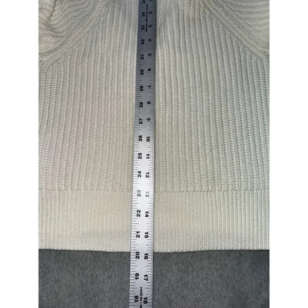 Aeropostale Long Sleeve Cropped Knit Sweater V Neck‎ Tan Womens Sz Xs - Image 9