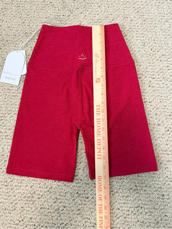 NWT‎ Beyond Yoga x Barre3 San Diego Biker Shorts Pink Heathered XS - Image 7