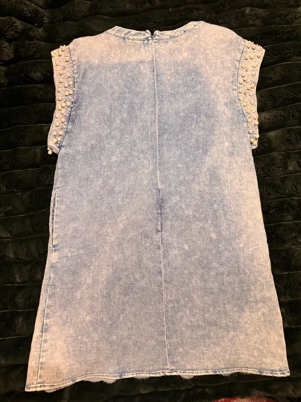 Pearl denim dress Multiple - Image 3