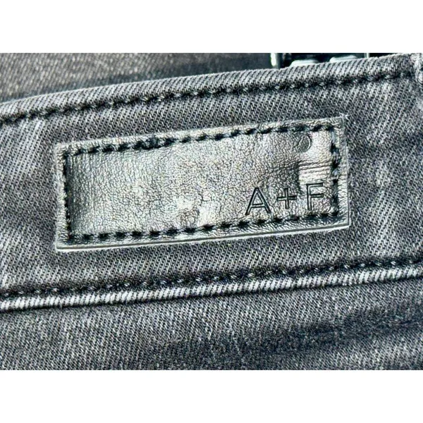 Abercrombie & Fitch Simone High Rise Ankle Black Distressed Skinny Jeans Size 24 - Image 5