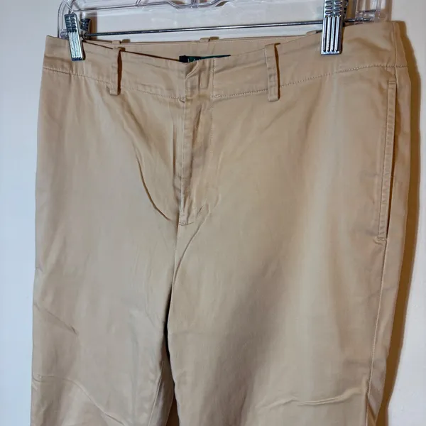 Lauren Ralph Lauren Women's Stretch Cotton Chino‎ Pants Size 4 - Image 2