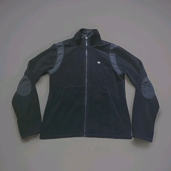 Lacoste Jacket Womens Size 40 Black Fleece Full Zip Embroidered Logo Gator - Image 4