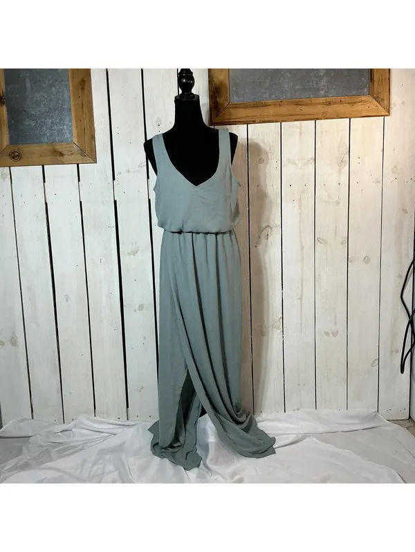 Show Me Your Mumu Sage Green Maxi Dress with Side Slit - Image 9