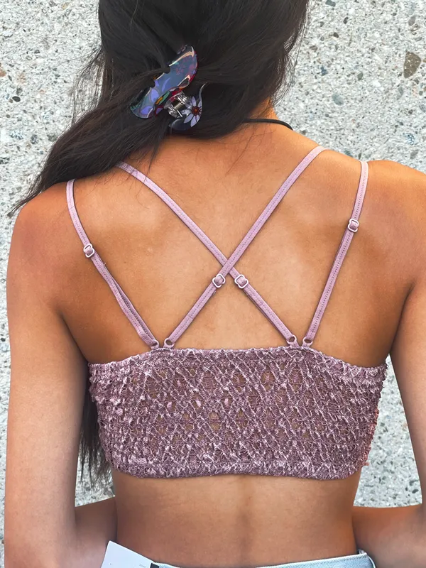 Dusty Blush Bohemian Bralette Purple - Image 2