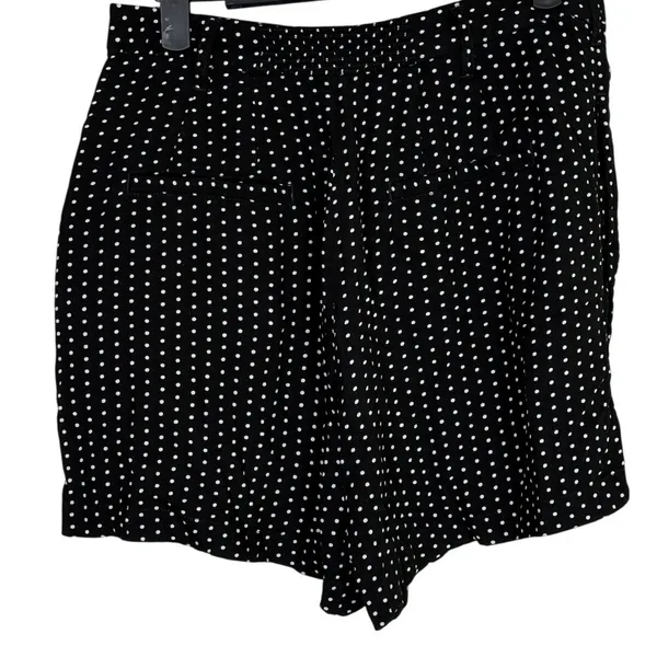 NWT Free People Magdalene High Waist Polka Dot Rayon Shorts Pocket 2 Black White - Image 6
