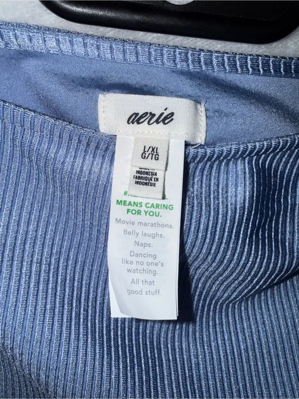 NWT Aerie periwinkle size L/XL blue sarong swim skirt - Image 2