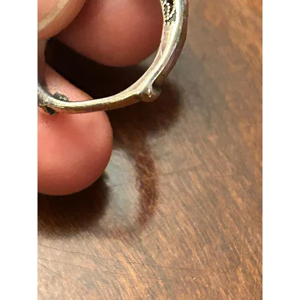 Ring scrap damaged missing stone repair size 4.5 2.95g Silver - Image 4