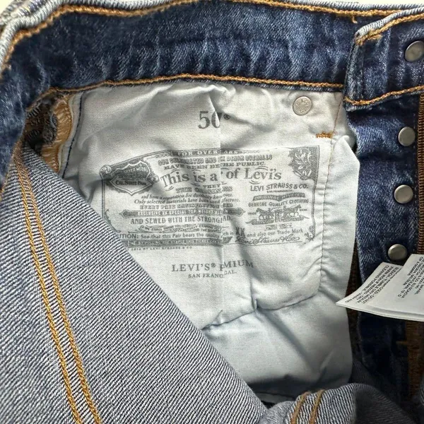 Levi's Premium 501 Original Cropped Womens Jeans High Rise Blue W 26 L 26 NWT - Image 13