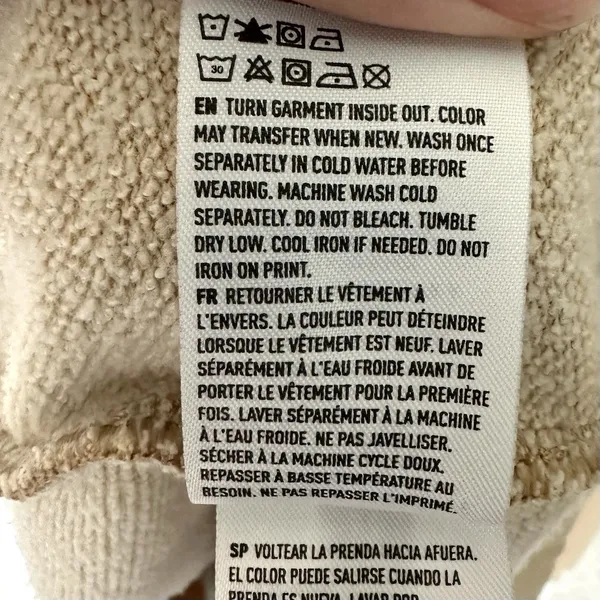 American Eagle Smiley Face Graphic Sweatshirt XL Crewneck Tan Y2K Streetwear Alt - Image 5