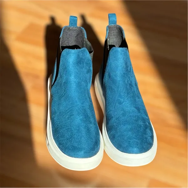 Shoe Republic LA Teal Suede Slip on Shoes Size 8.5 - Image 2