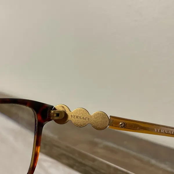 VERSACE Women's Brown Cat Eye Eyeglasses Optical Frame - Image 4