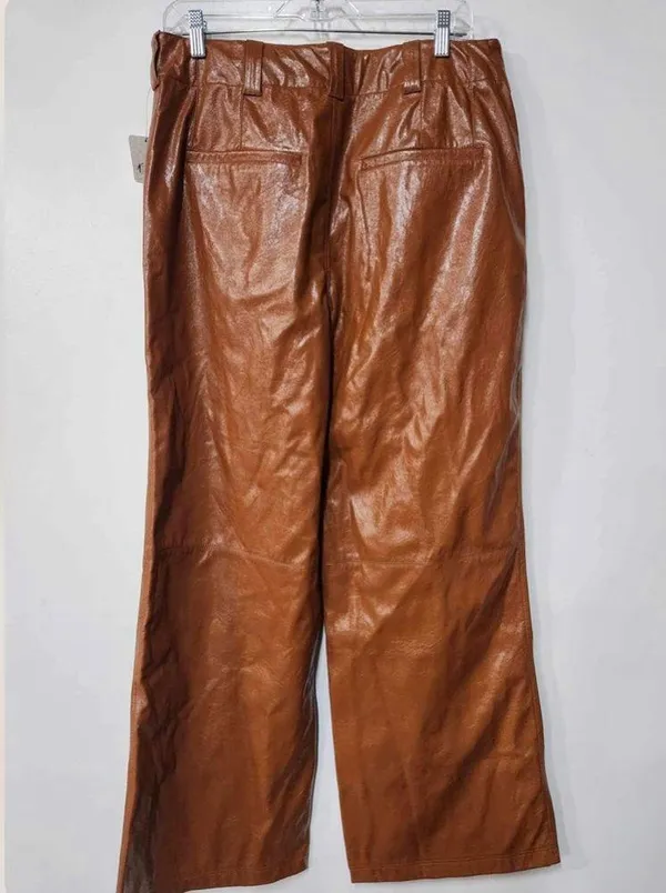 Free People Star-Crossed Lovers Vegan Straight-Leg Pants Size 14.B20 - Image 8