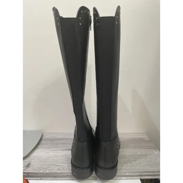 Steven‎ NC-Zoe Black Leather Studded Tall Riding Boots Womens 8.5 M NIB - Image 4