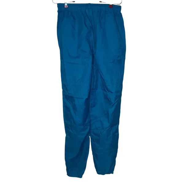 Nike Womens Track Pants Vintage Windbreaker Turquoise Drawstring Pockets Medium - Image 7