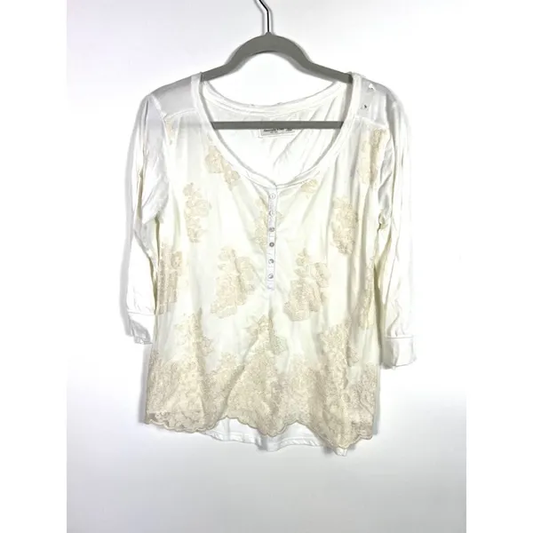 Abercrombie & Fitch lace embroidered‎ top - Image 6