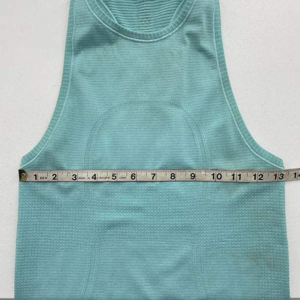 Lululemon Size 4 Swiftly Tech Racerback Tank Top Heathered Peacock Blue Seamless - Image 16