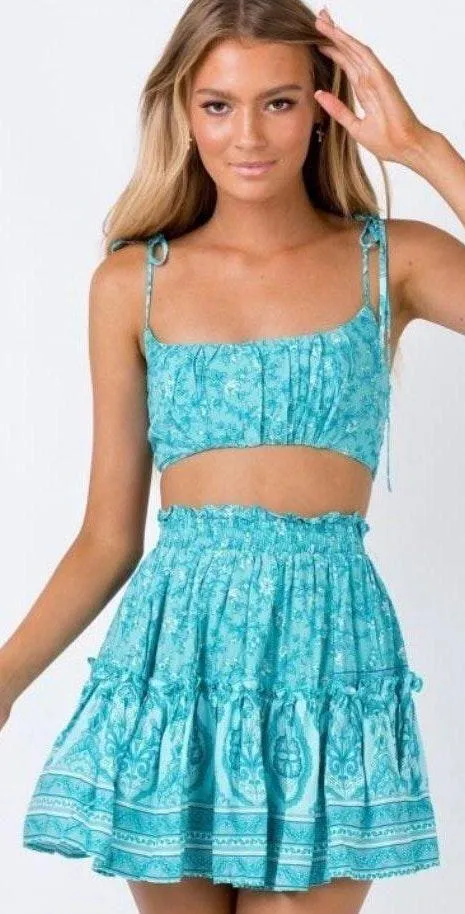 Princess Polly Blue Two Piece Skirt Set - Image 2