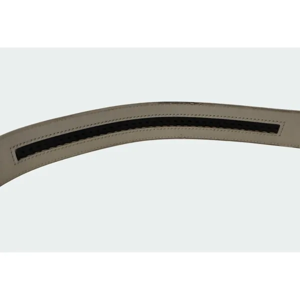 Falari Automatic Ratchet Belt Size Medium‎ Adjustable Buckle Gray Leather Strap - Image 9