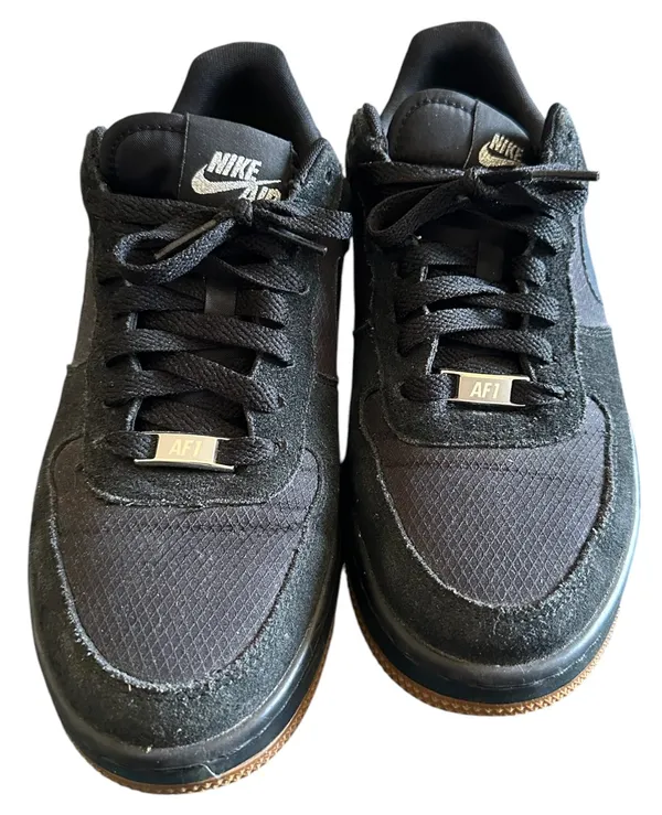 Women’s Nike Black Suede 2014 Air Force 1 Gum Soles Size 9 - Image 3