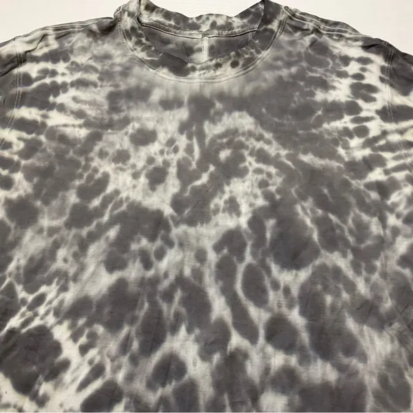 Lululemon All Yours Tee *Tie Dye Marmoleado Tie Dye Graphite Gray Women Sz M/8 - Image 3