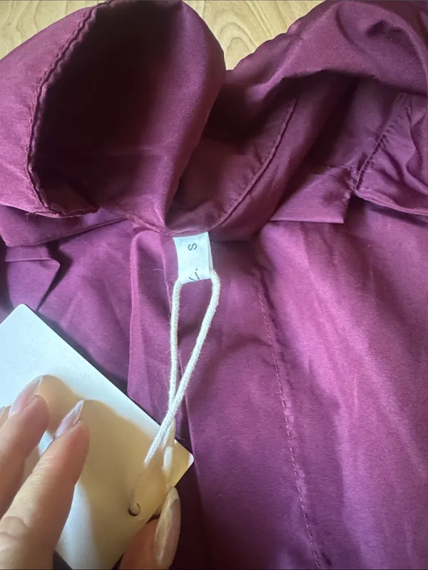 Oh Satin V-Neck Bodysuit in Plum - Image 3