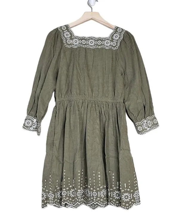 MADEWELL Womens S Embroidered Square Neck Corduroy Minidress NEW - Image 3