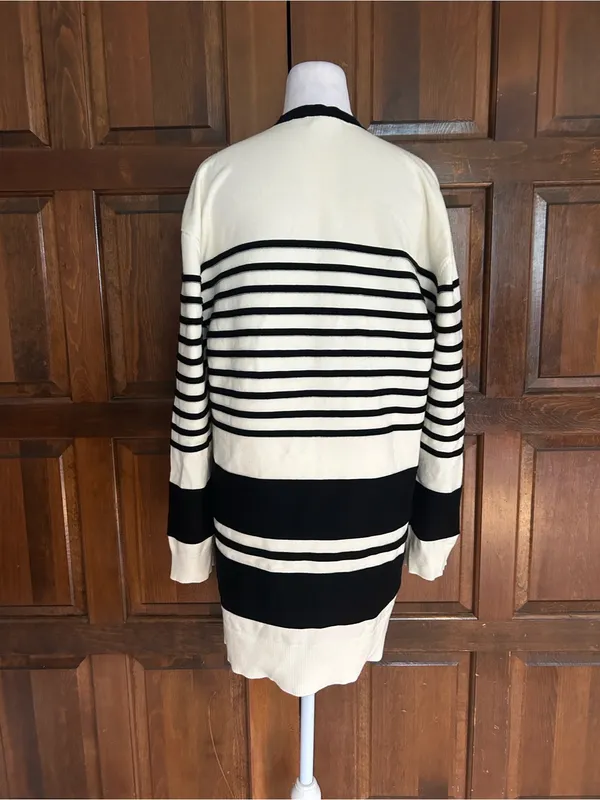 Lovers and Friends Aurora Striped Sweater Dress Black White Women's Size XS - Image 5