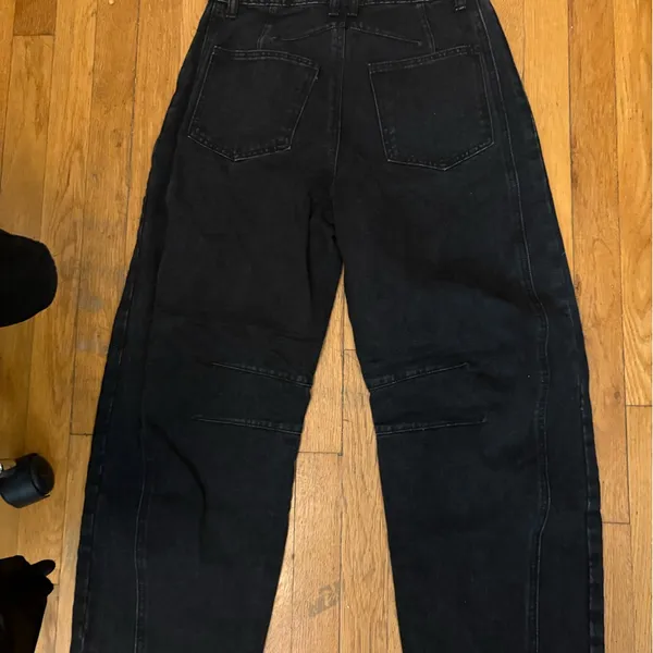 GREAIDEA Mid Rise Barrel Jeans for Women Wide Leg Mid Waist - Image 4
